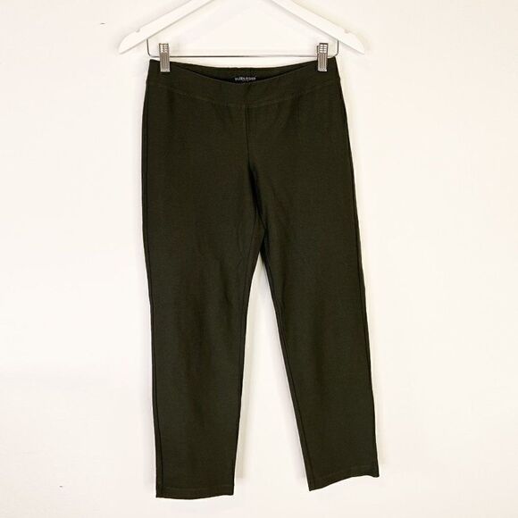 Eileen Fisher Green Slim Fit Pull On Ankle Pants - Picture 2 of 5
